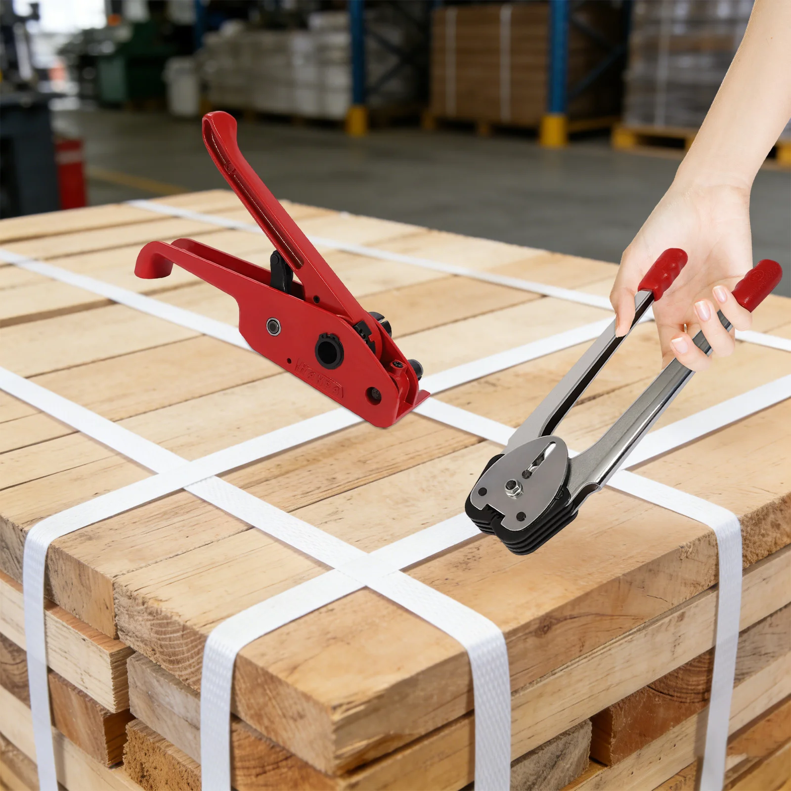 

Packaging Strapping Kit with Tensioner & Sealer, 1000N Manual BandingTool Set with Packing Belt