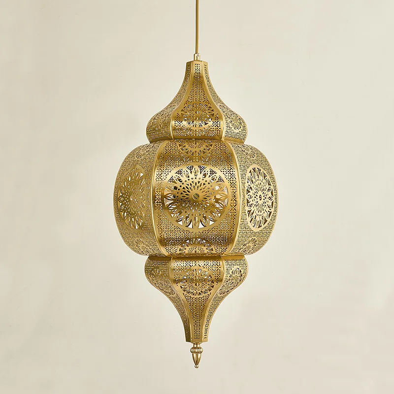 Modern Moroccan Style Hanging Light Medium-sized Iron Chandelier Suitable for Mosque and Church Chandeliers
