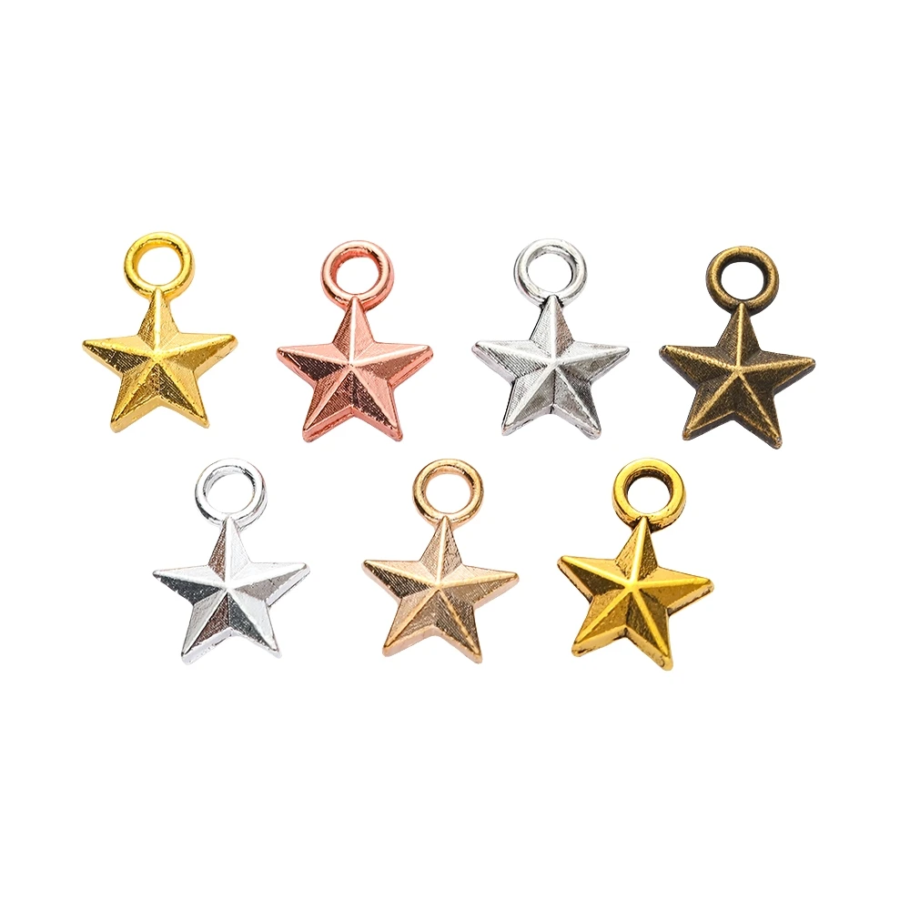 180pieces (stars) vintage zinc alloy charm metal pendant DIY jewelry discovery making accessories 1528