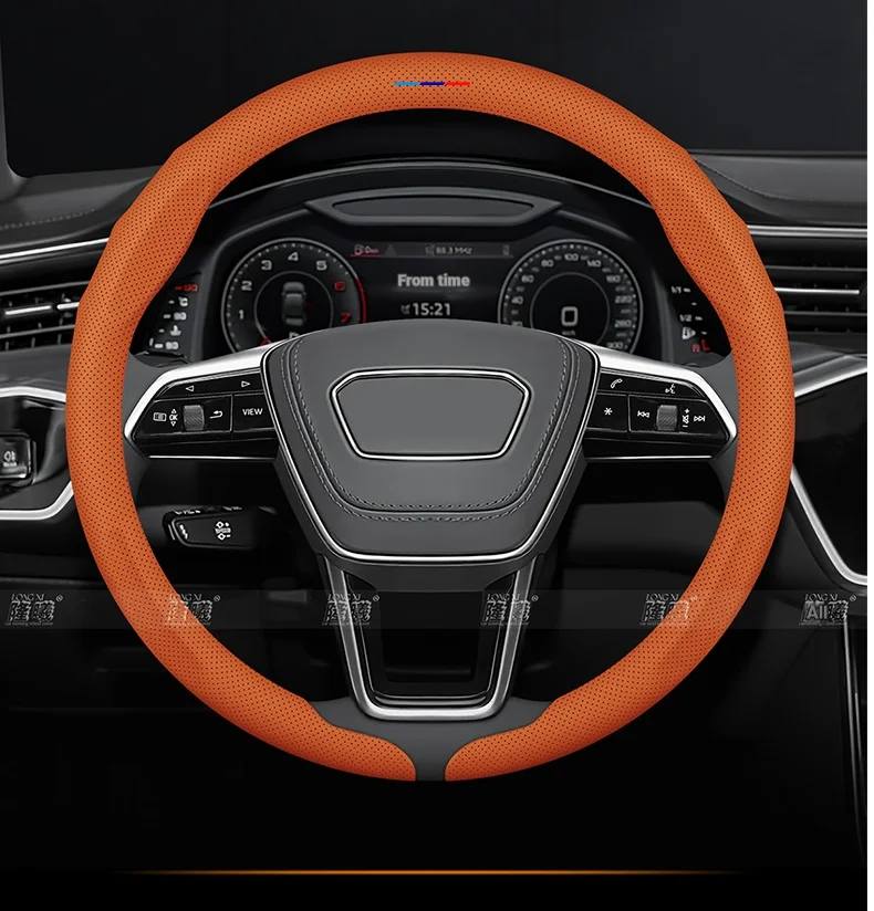 Auto-Lenkradabdeckung zum Aufstecken für BMW M Power X1 X3 X4 X5 X7 E36 E39 E46 E60 E65 E90 F10 F15 F20 F25 F30 G20 G30 G05 Serie – Detail 2