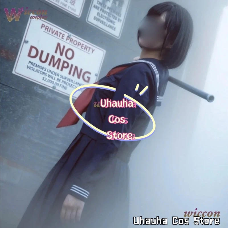 لعبة Hinako Shimizu أزياء تنكرية للنساء زي مدرسي صامت {BankaiMode}Hill Hallowen لعب الأدوار تنورة علوية جورب ربطة عنق Takerlama