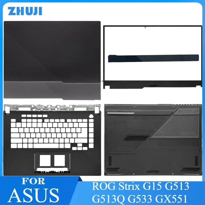 New For ASUS ROG Strix G15 G513 G513Q G533 GX551 Laptop LCD Back Cover Palmrest Bottom Case Hinges Case 15.6 Inch