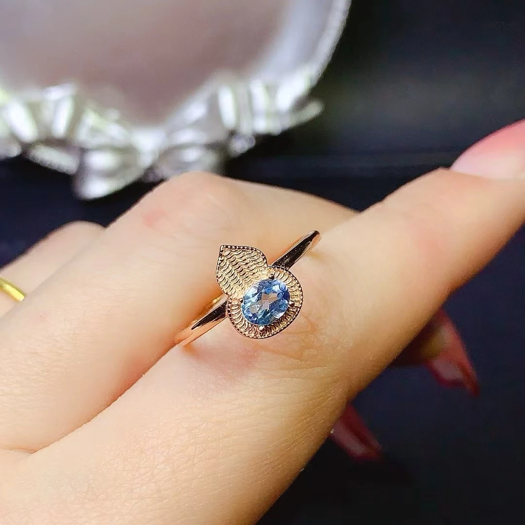 

KJJEAXCMY A pure Natural Topaz S925 silver exquisitely Set Full of luster Simple, elegant and high-end Bestseller Birthday