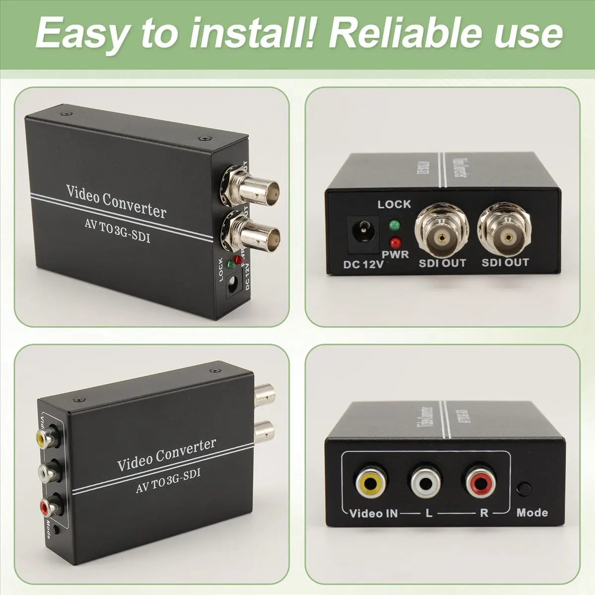 

Конвертер HowAA87 AV в SDI для SD/HD/3G SDI, аудио-видео адаптер RCA в SDI BNC для HDTV мониторов, вилка EU