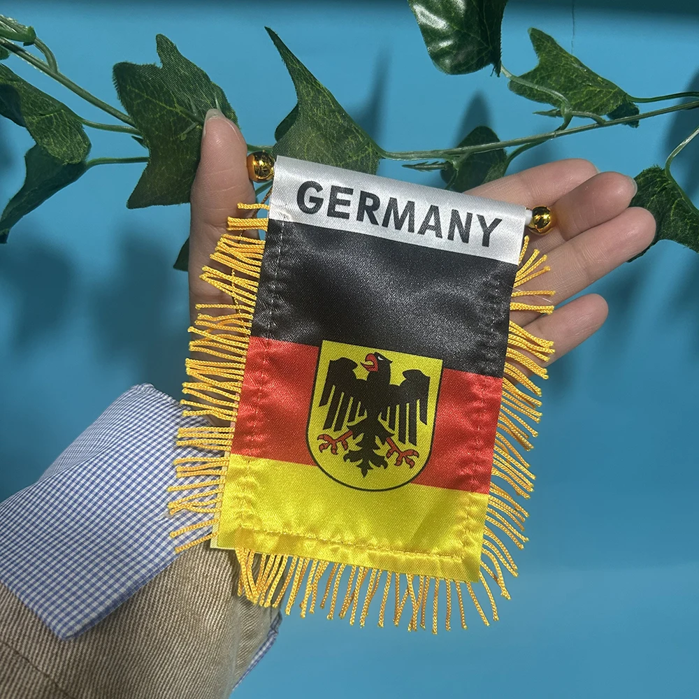 SKY FLAG Germany Car Window flag 8*12cm Polyester double side printed Germany Emblem Hanging pennant Flags Germany Mini flag - view 2