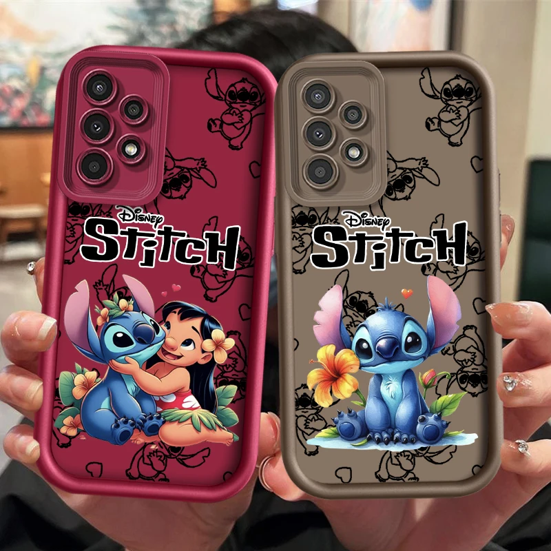 Disney Stitch Cute Comic Per Samsung Galaxy A73 A71 A54 A53 A52 A51 A34 A33 A23 A22 Custodia per telefono con scaletta morbida antiurto