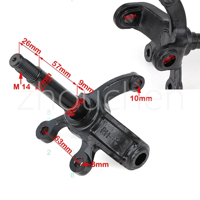1Set 310mm Front Suspension Swing Arm Steering Strut Spindles Wheel Hubs For DIY ATV Buggy