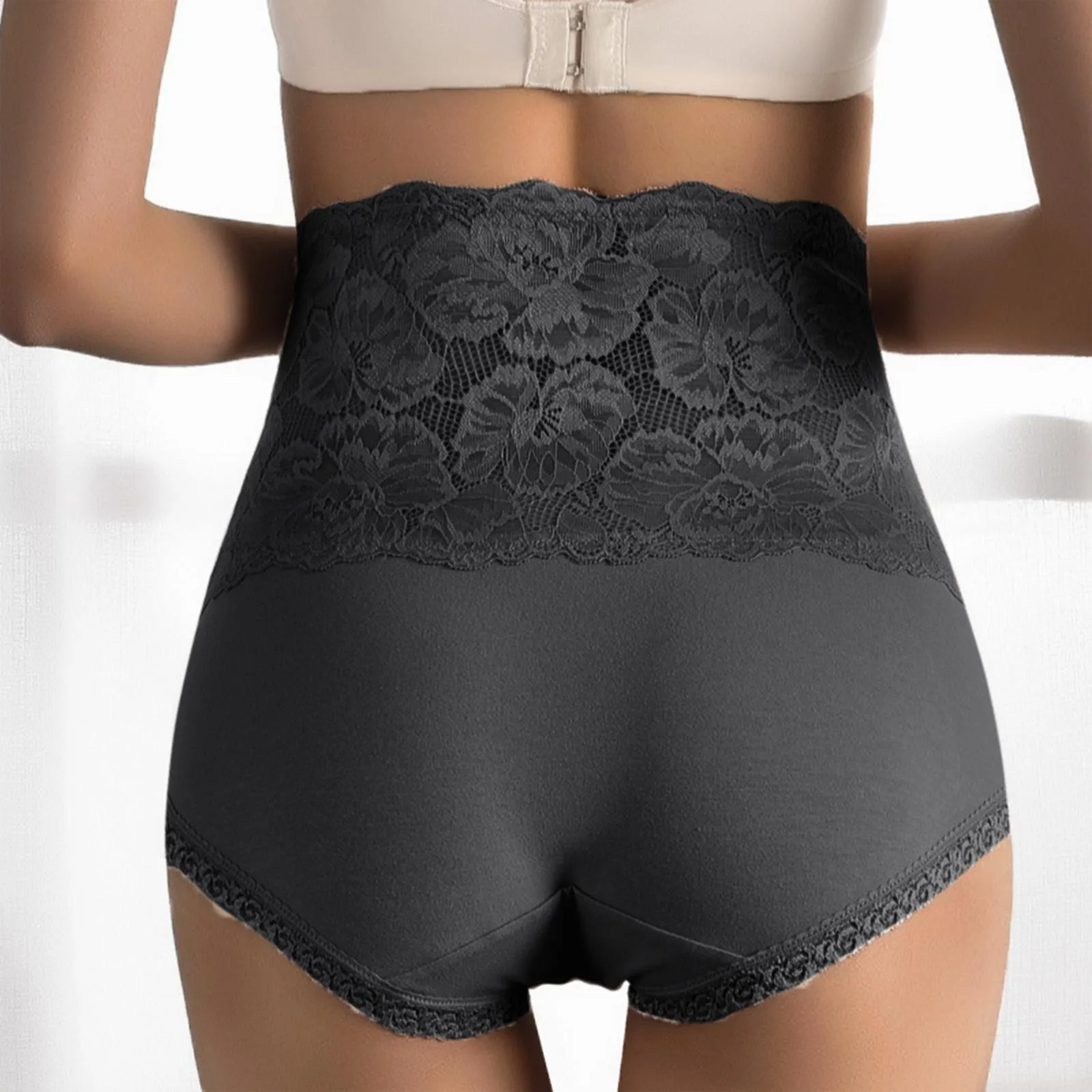 High Waisted Lingerie For Womens Cotton Comfortable Leakproof Menstrual Panties Sexy Butt Lift Lace Embrodier Underpants Hot