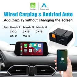 CARABC-Apple Carplay para coche, adaptador OEM para Mazda 2, 3, 6, CX3, CX5, CX9, MX5, Toyota TK78-66-9U0C, 00008FZ34