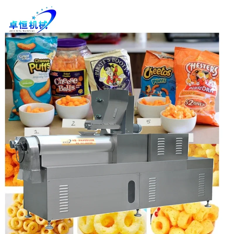 Best Corn Puffs Extruder Machine Rice Maize Maker Puff Corn Snack Making Machine Small Corn Snack Food Extruder Machine