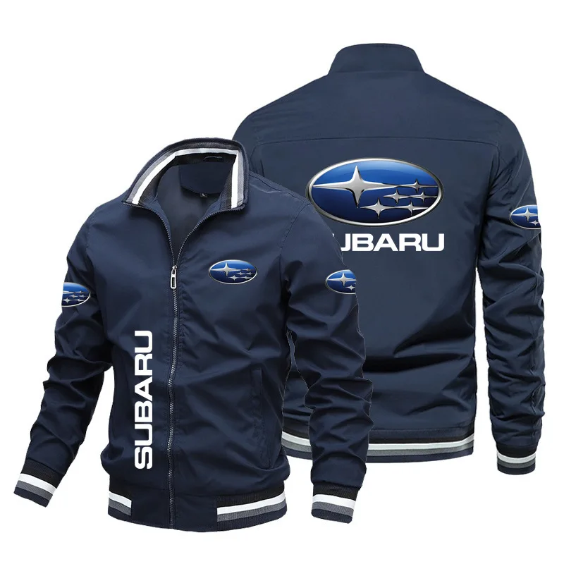 2025 new spring men's fashion car logo style lapel jacket High quality outdoor sports leisure cycling wear