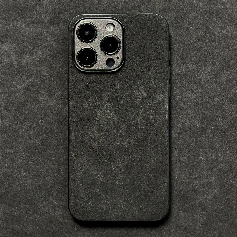 Luxury Microfiber Suede Leather Case for IPhone 17 ProMax,Wear-resistant Turn Fur Soft Frame Protective Cover for IPhone 17 Pro