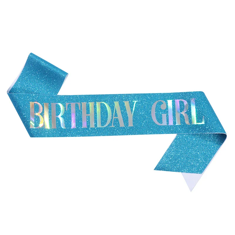 Geburtstagsschärpe für Mädchen und Frauen, 16., 18., 20., 21., 30. Alles Gute zum Geburtstag, Party-Dekorationszubehör, glitzernde Satin-Geburtstagsschärpe – Detail 10