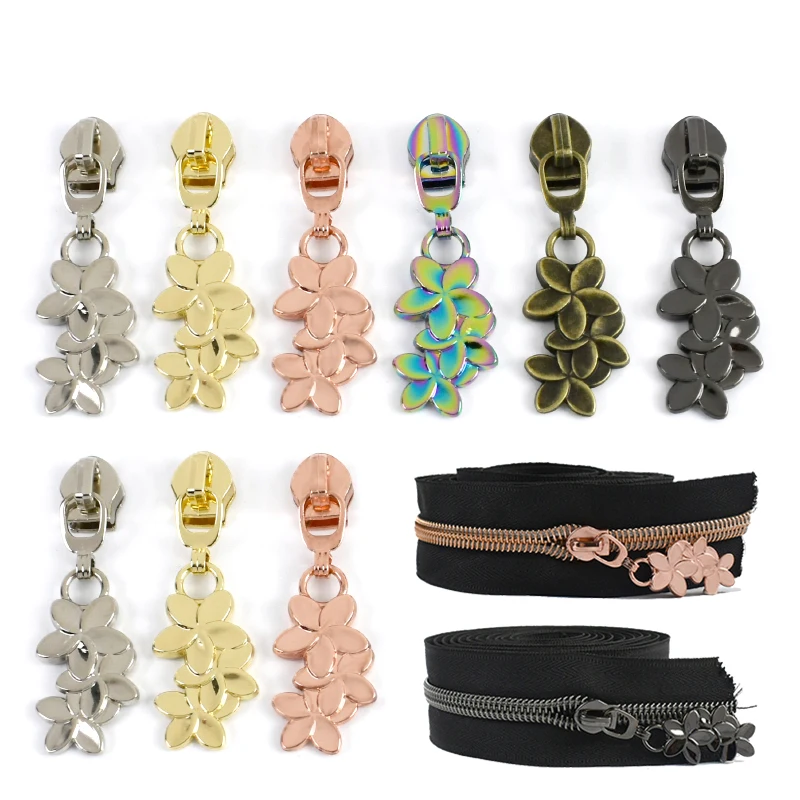 

5-20Pcs 5# Nylon Zipper Sliders Zippers Repair Backpack Pocket Zip Closure Zips Lock Puller Head Bag Clothes Sewing Accessories