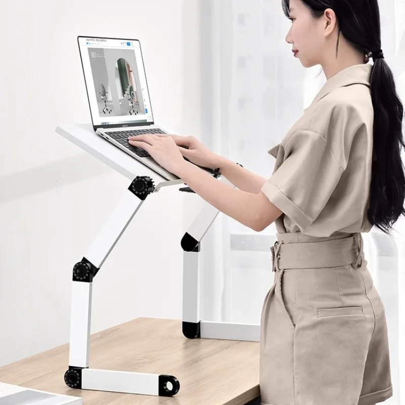 Standing Adjustable Laptop Holder Floating Desktop Workstation Portable Computer Desks For Bed Desk Gaming Office Furniture