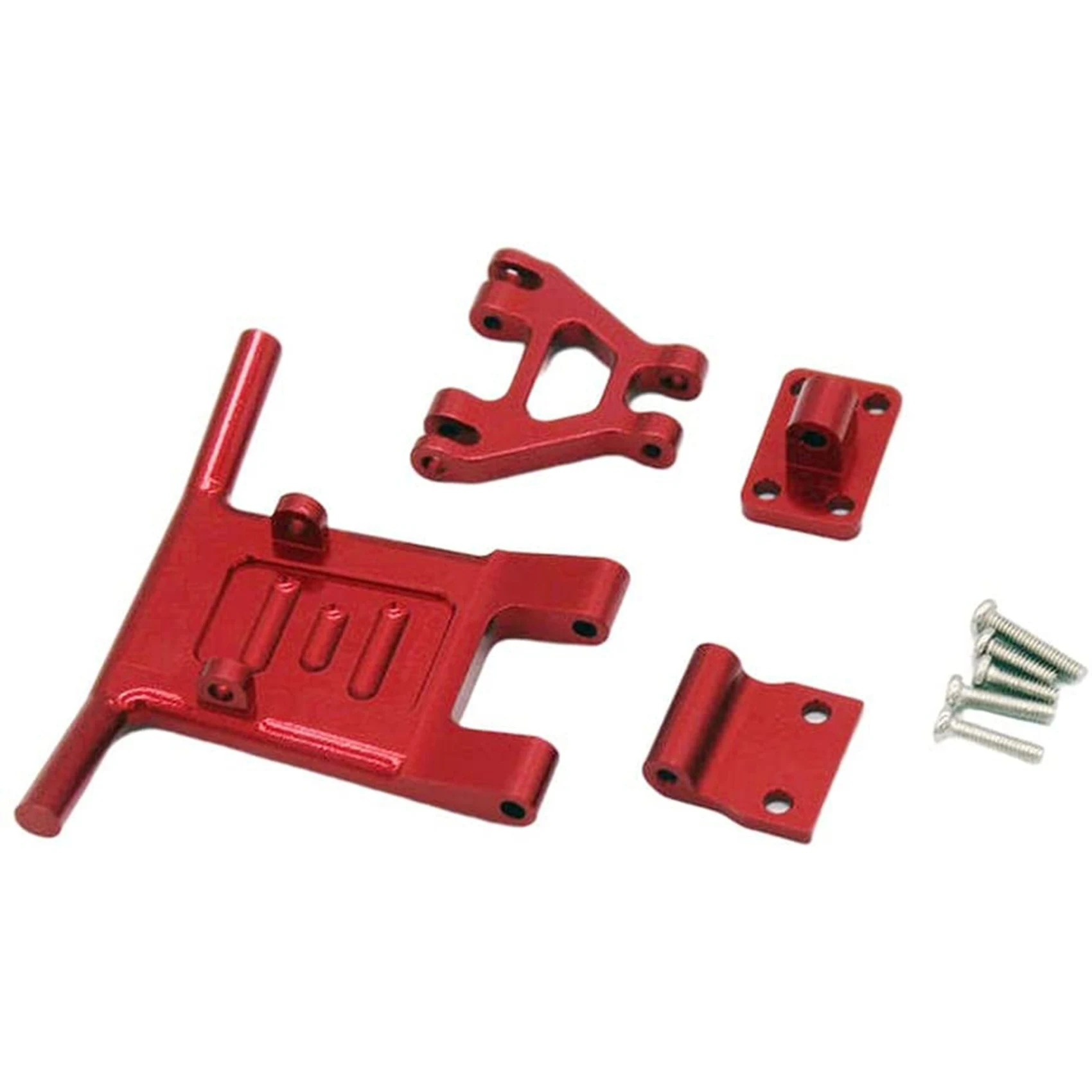 RC Car Metal Front Guard & Bumper Set for Wltoys 124016 124018 Crawler Car Replacements Parts Red