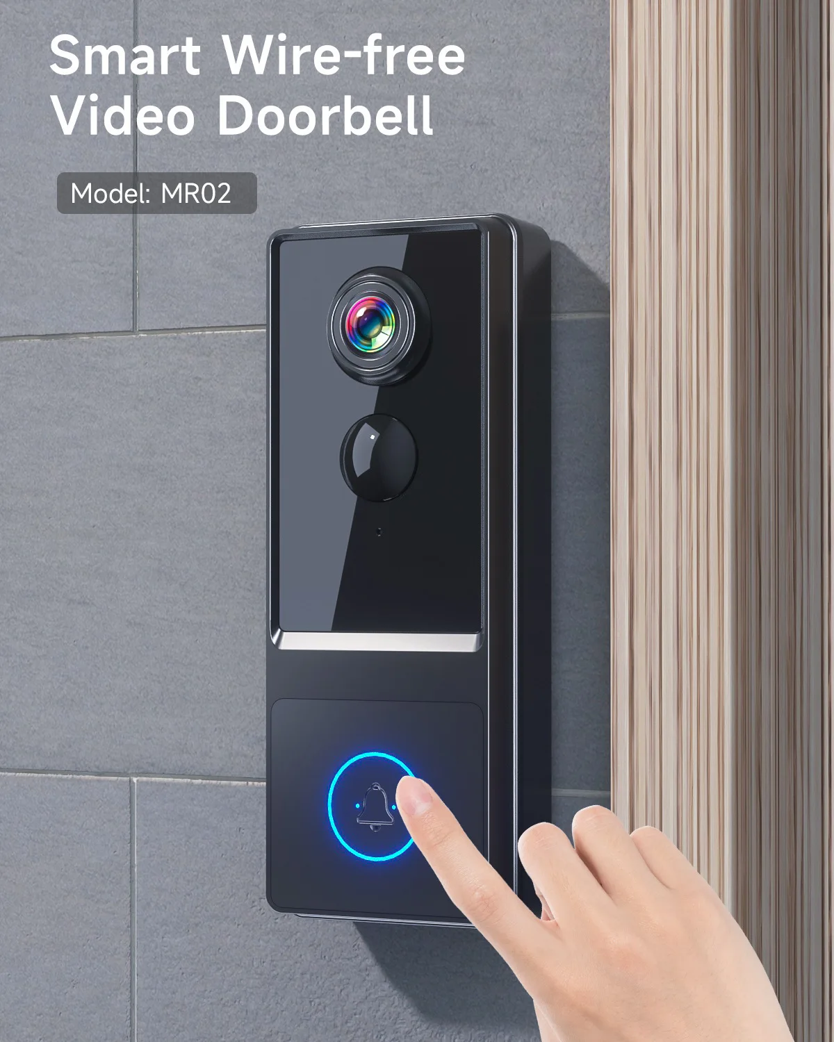 2MP 1080P Wireless WIFI Doorbell With Indoor  Chime 145Degree Wide Angle Video Door Phone Visual Door Peephole Viewer
