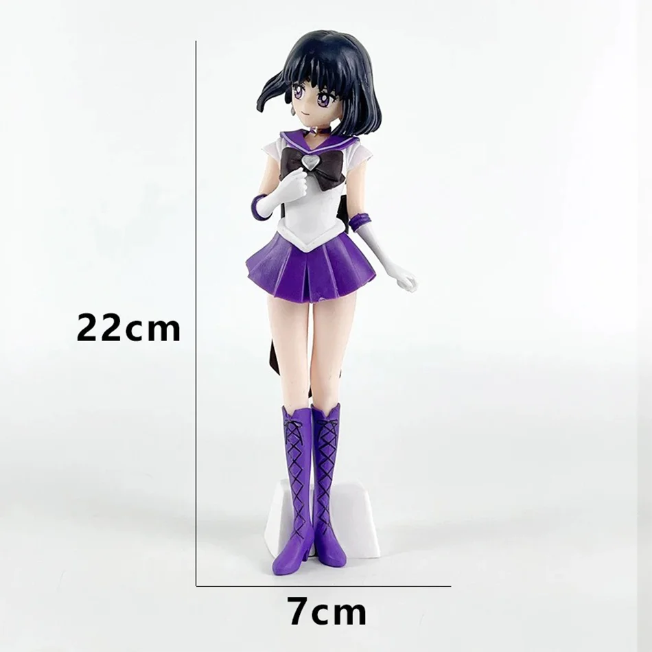 23cm Anime Sailor Moon Meiou Setsuna Figure GLITTER&GLAMOURS Kaiou Michiru Tenoh Haruka Tomoe Hotaru Action Figurine Toy Gift view 3