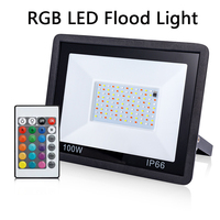 Garden RGB LED Flood Light 20W 30W 50W 100W IP66 Waterproof Outdoor Spotlight 220V/110V RGB Reflector Projector Lamp For Street