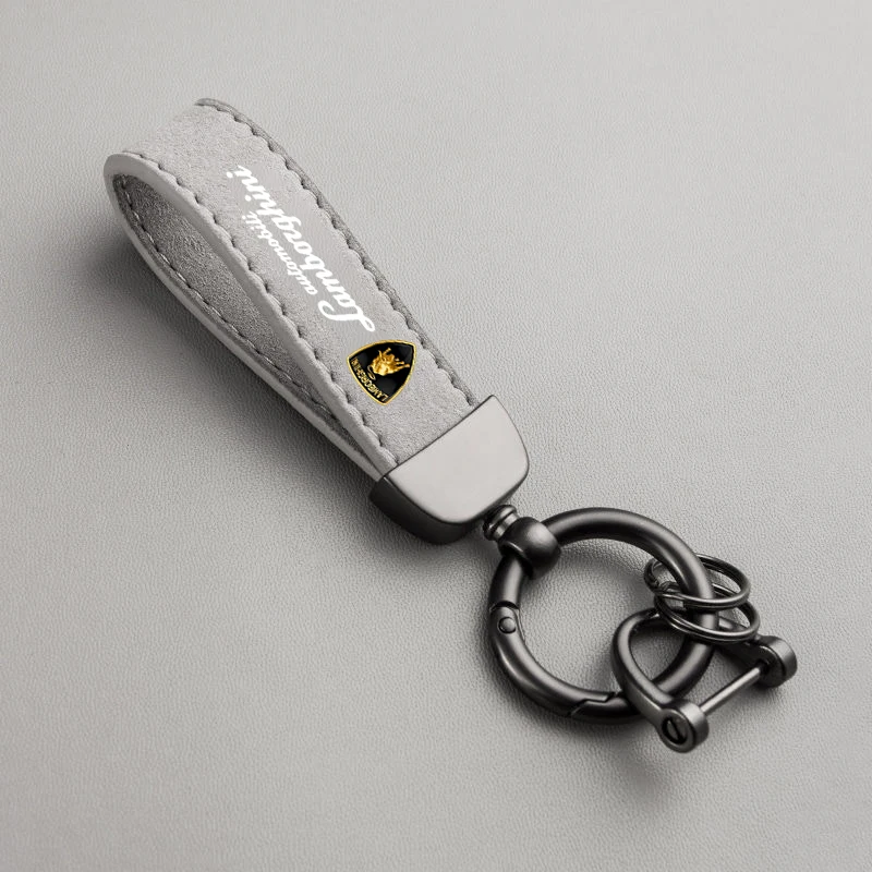 Women Keyring Pendant Leather Car Keychain Fine Emblem Key Ring Accessory For Lamborghini Urus Huracan Aventador Premium view 5