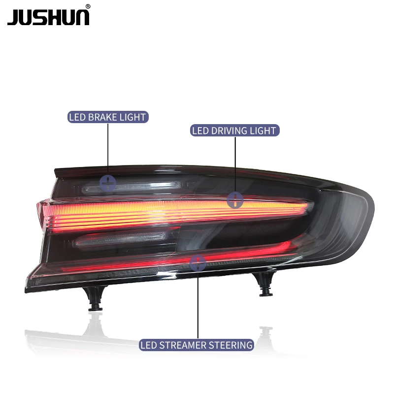 Eigen Merk Led-achterlichten voor Porsche Macan 2014-2017 2.0T Upgrade 12V Rode Lens Nieuwe Staat-95B/95B.2