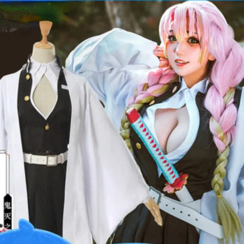 

Kanroji Mitsuri Cosplay Demon Slayer Wig Kimono Kisatsutai Sexy Halloween costume for adult NE0289s;2'd,5.h;