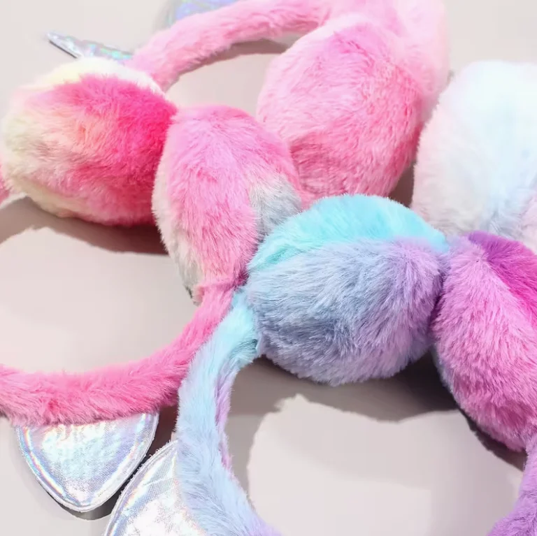 2-6Y الاطفال الشتاء تدفئة الأذن لينة أفخم يونيكورن الأذن يفشل الباستيل الطقس البارد حماية الأذن للفتيات والفتيان حفلة عيد ميلاد