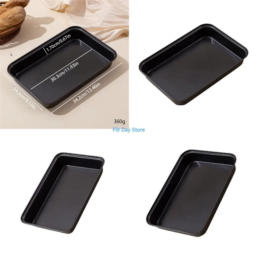 F92C Deep Baking Pan Nonstick Carbon Steel Cookware Sheet For Breads Cakes Pastries