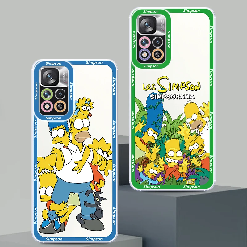 Disney Simpsons Family Life Transparent Phone Case For Xiaomi Redmi Note 12 10 11 9 8 Pro 9T K40 12C 10C 9C 4G 5G Angel Eyes