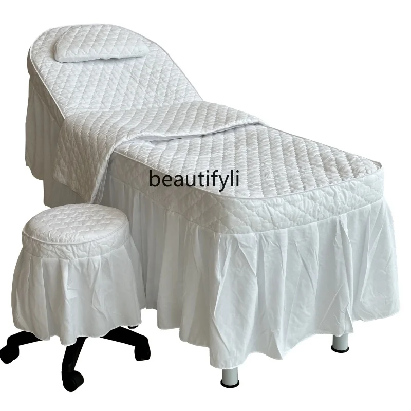 Beauty bedspread four-piece set of high-end simple European style, massage therapy including cotton beauty bed cover