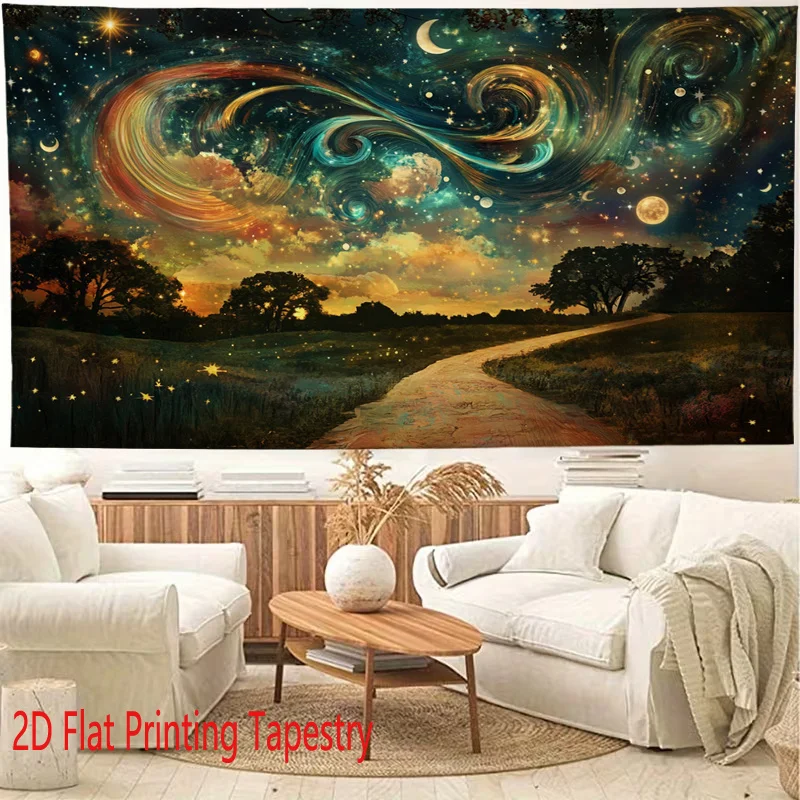 Dreamy Galaxy Nebula Tapestry Cosmic Space Wall Art Celestial Astronomy Decor Oversize Room Poster Print for Bedroom Living Room