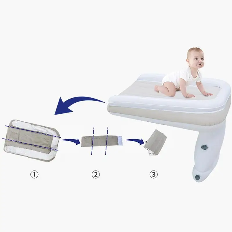 Children Car Bed Air Mattress Portable Travel Air Mattress Train Car Airplane Kid Travel Bed Baby Inflatable Mattress