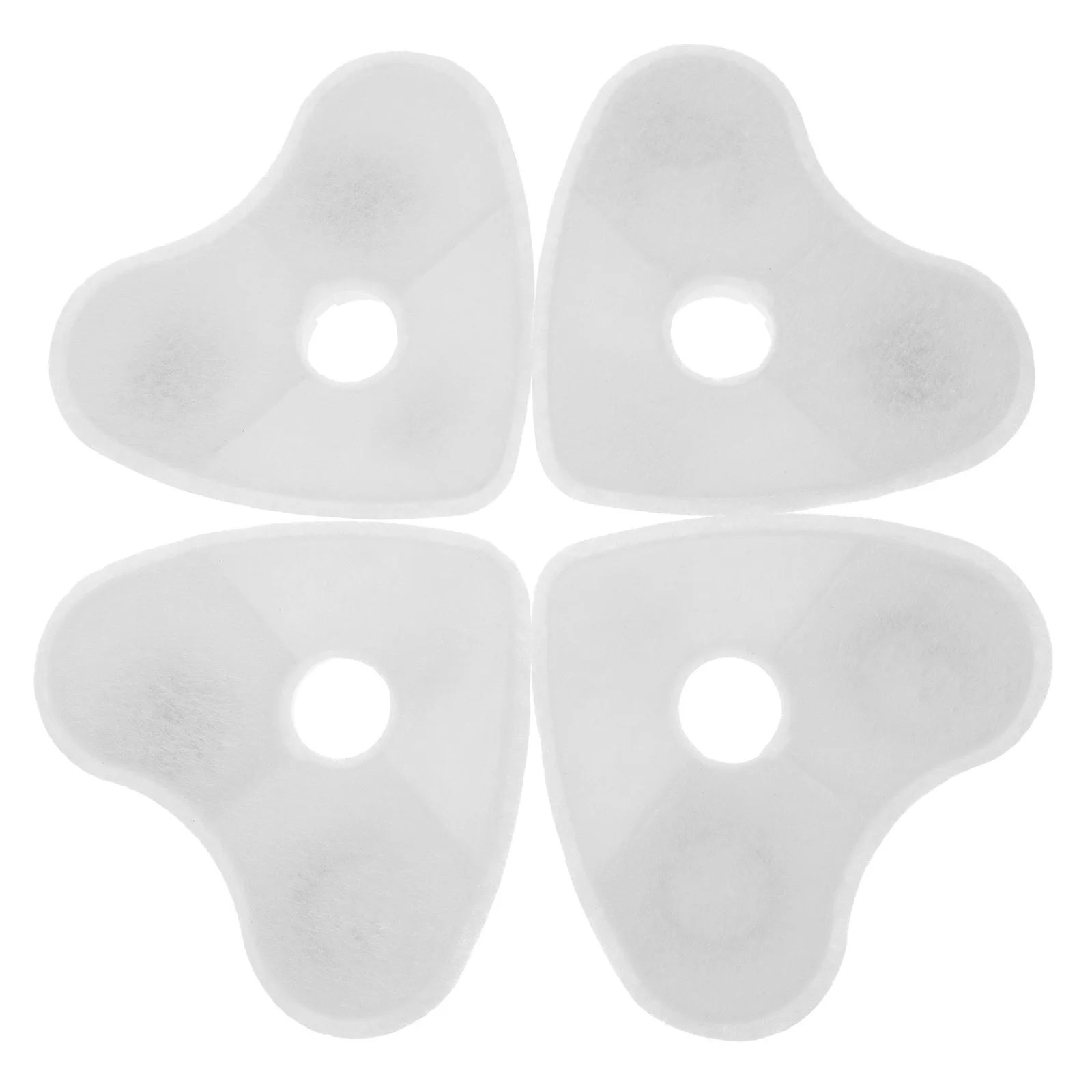 

4pcs Pet Water Fountain Filter Replacement Heart Shaped Activated Carbon Filtration Pad For Cat Dog Dispenser Filters