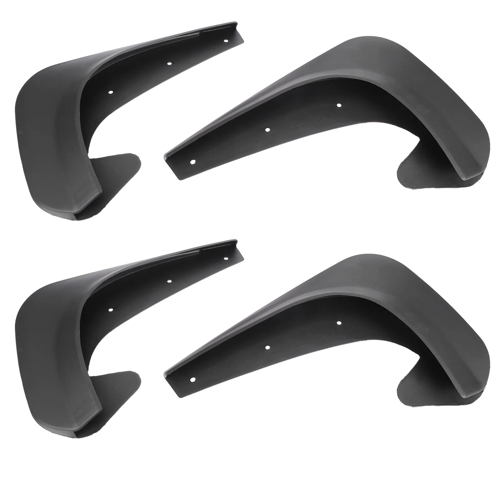 

4 Pcs Car Mudguard Plastic Wheel Protector Strong High Adaptability Wear Resistant Black Splashing Mud Flap Vehicle Mud