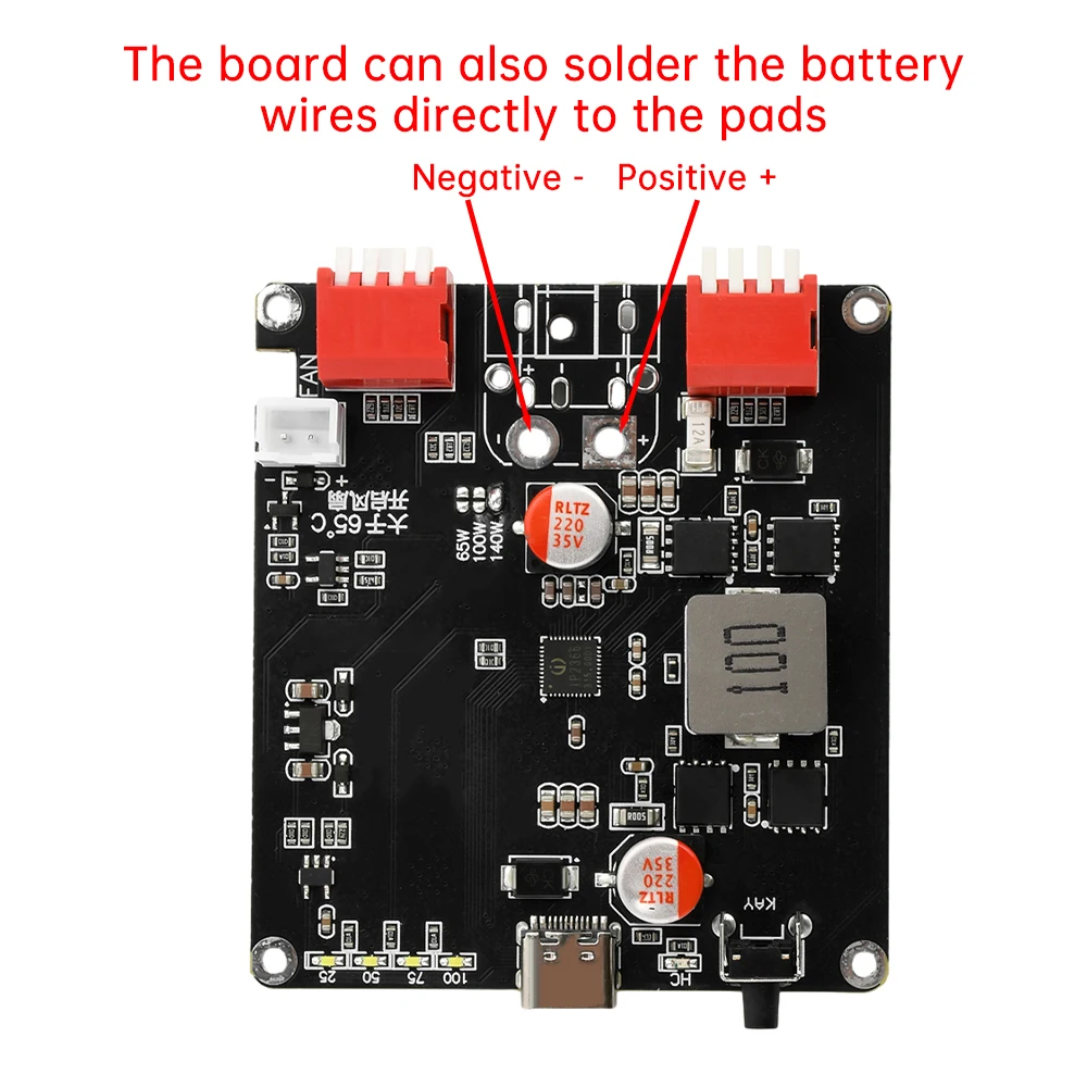 140W Bidirectional Fast Charging 2S 3S 4S 5S 6S Lithium Battery Charging Board Li-ion Lifepo4 BMS charger USB IP2366 PD3.1