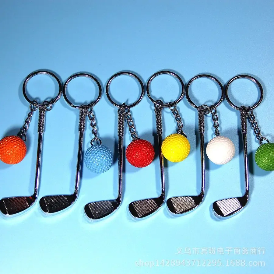 1pc Simulated Golf Keychain Pendant Mini Golf Ball Pendant Creative Sports Souvenir Gift