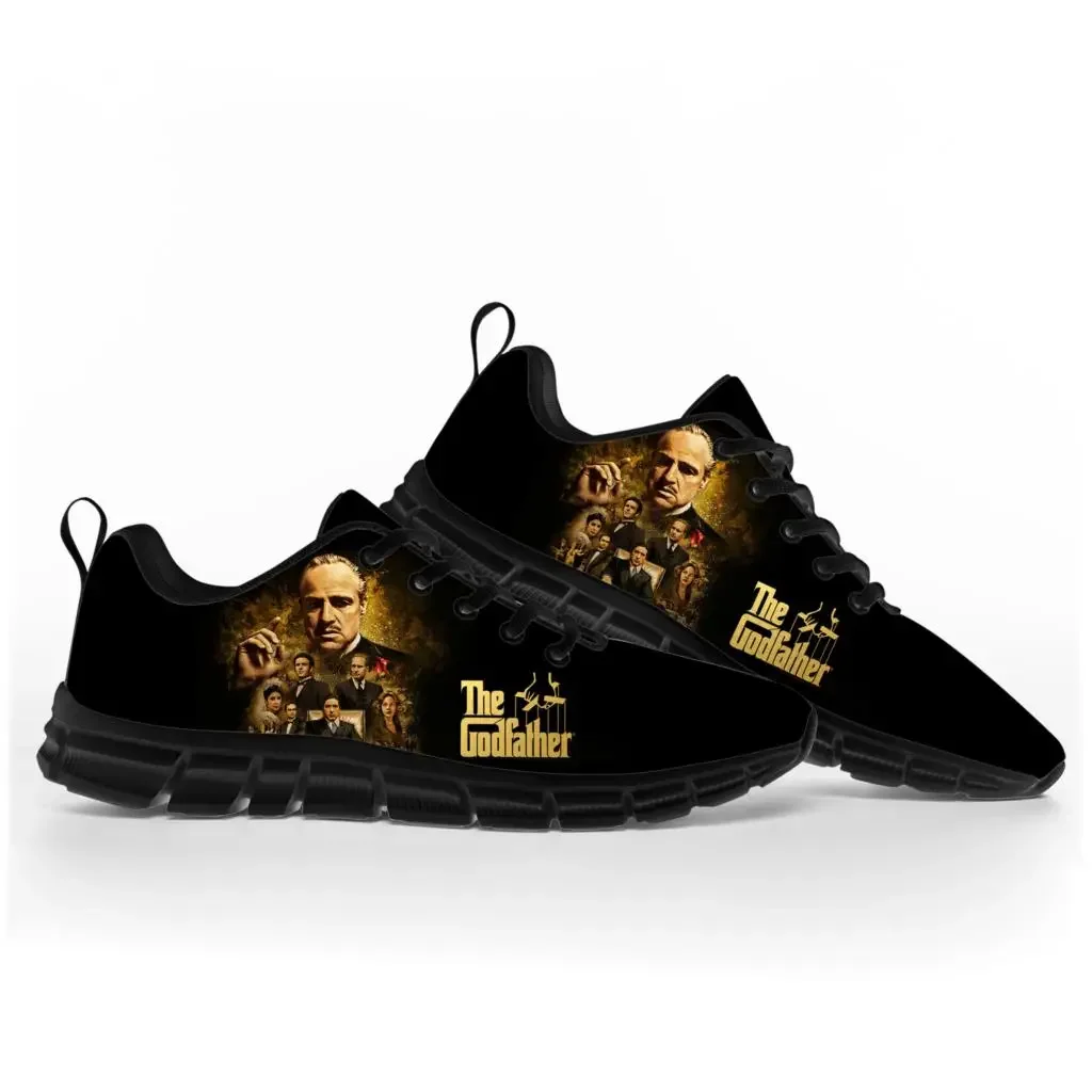 Sepatu olahraga Film The Godfather Sneakers anak-anak remaja wanita sepatu hitam kasual pasangan kualitas tinggi kustom