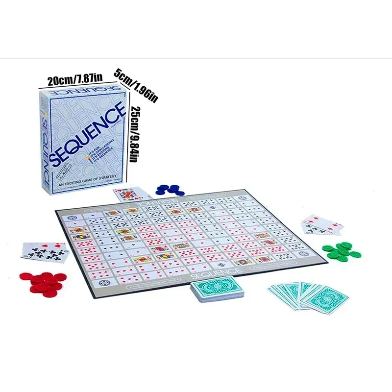 Sequence Game All English Series Puzzle Fantasy Gobang Board Game Party Game Cards