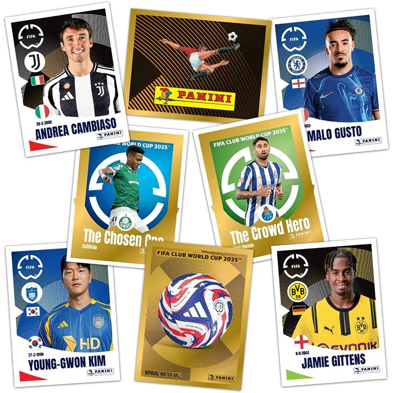 2025 Panini FIFA Club كأس العالم لكرة القدم ملصق صندوق أعمى، يتميز بميسي، Mbappé، Haaland، بطاقات قابلة للجمع، هدية المعجبين