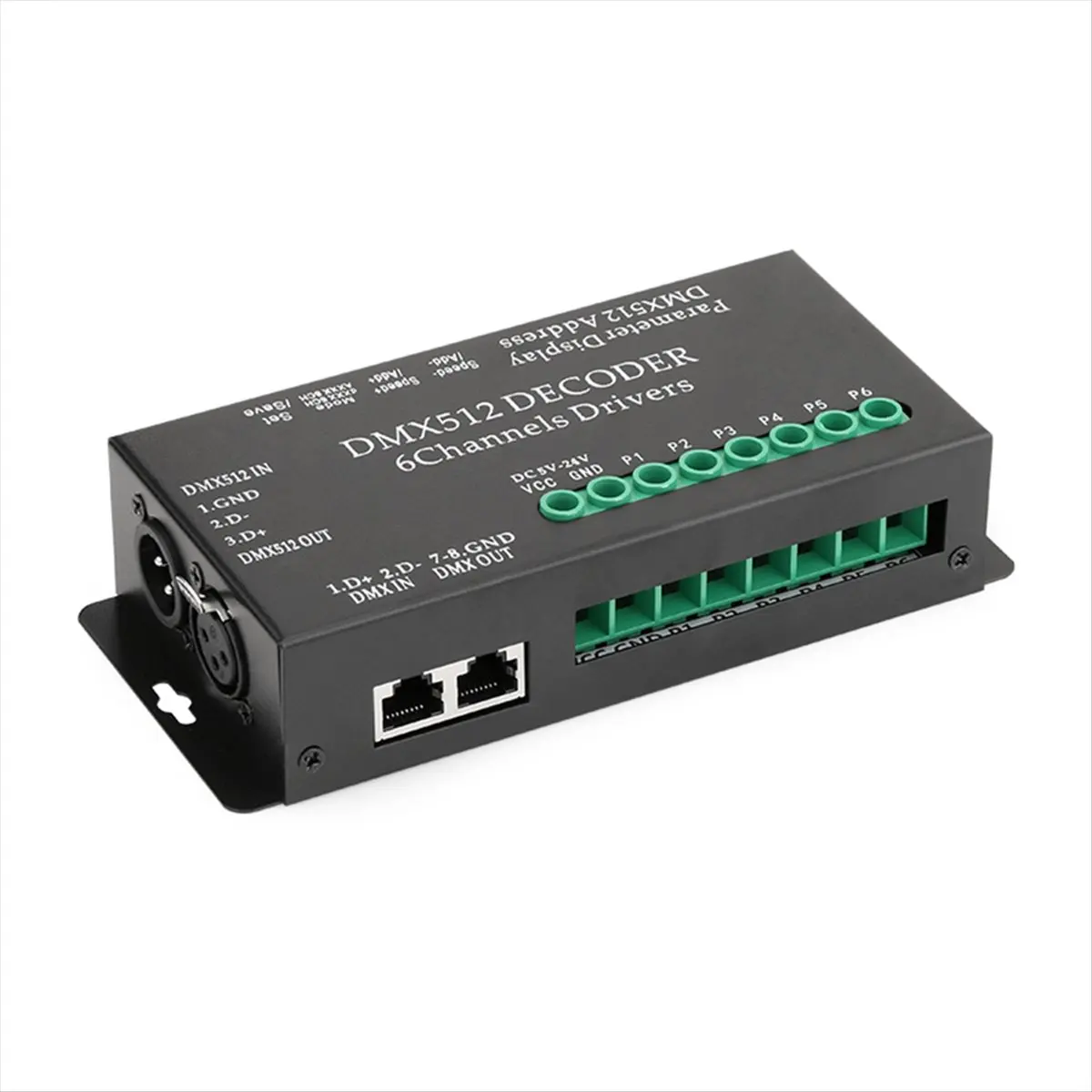 A59E LED Lighting DMX512 Decoder, Console Dimmer RGB 6-Way,for Constant Dimmable Like LED Tap, Bar Light, LED Sources,Etc.