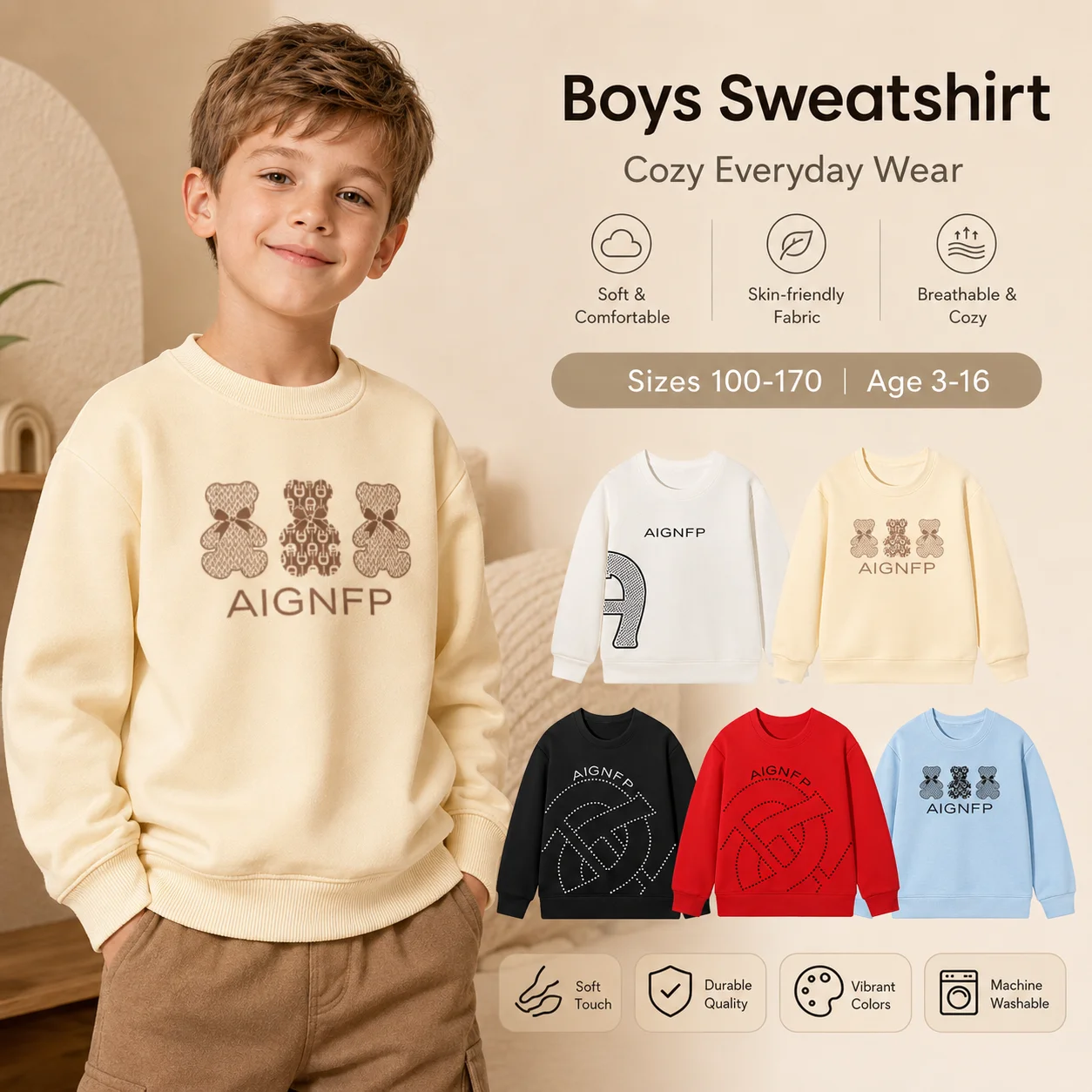 fashion Baby Boys sweatshirt autumn winter clothing warm Kids long sleeves Teen pullover cartoon bear hoodie Children's clothing