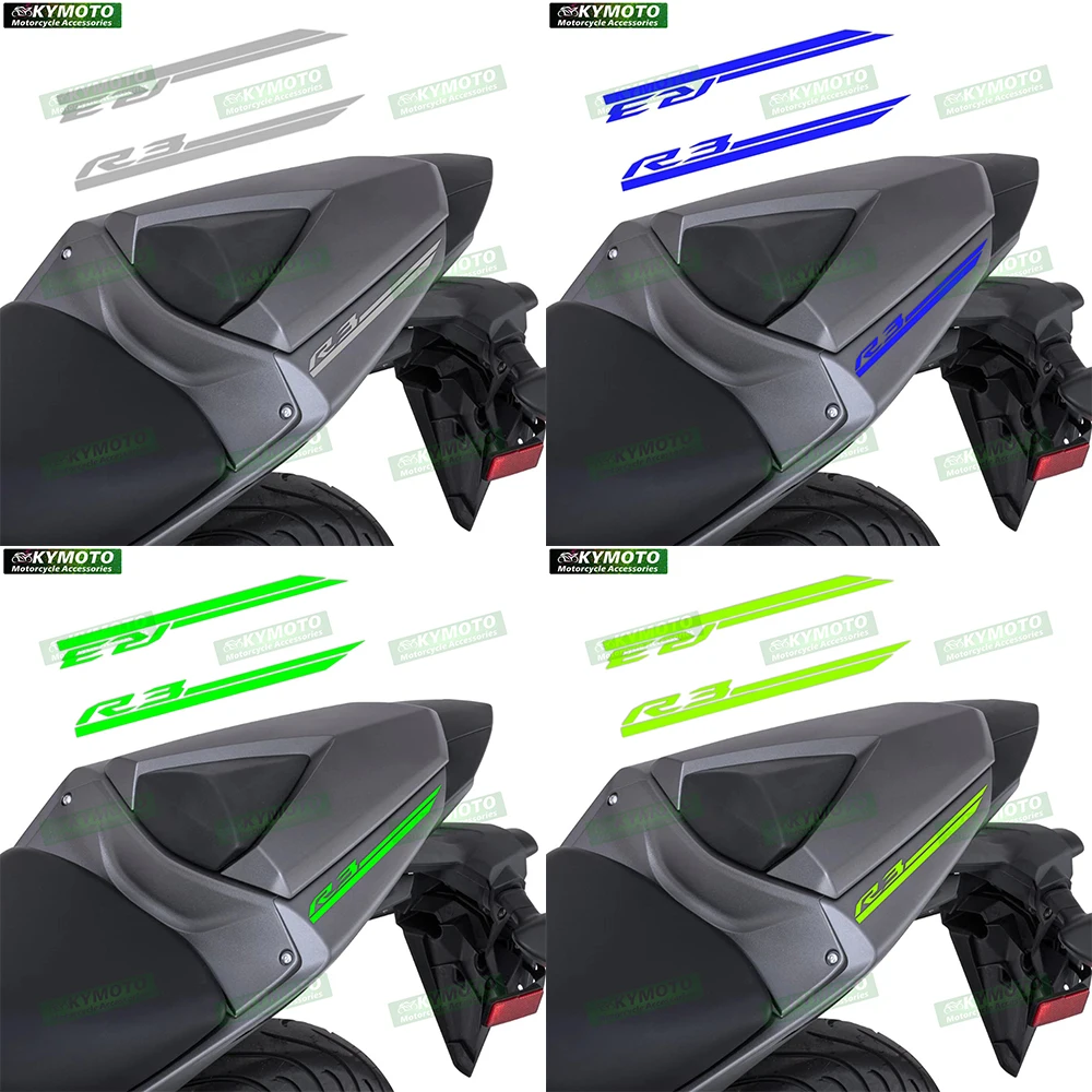 

Suitable for Yamaha YZF-R3 2015-2023 motorcycle tail fairing sticker rear seat decal full color customization