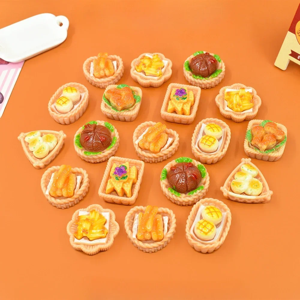 New Kawaii Mini Snacks Miniature Fake Food Figures Resin Flatbacks Scrapbook Supplies Cabochans Miniature Materials DIY Charms