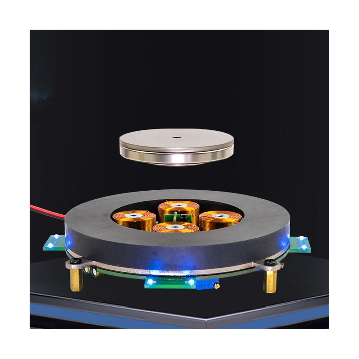 Magnetic Levitation Module Core Load-Bearing Weight 500G Analog Circuit Magnetic Suspension with LED Lights-US Plug