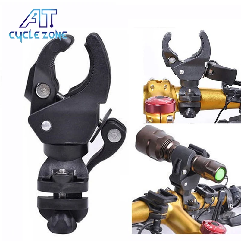 

Bicycle Handlebar Flashlight Holder Cycling MTB Plastic Bike Bracket Clip Front Holder MTB Road Bike LED Flashlight Mount Clip