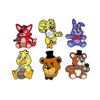 FNAF Brooch Five Night's At Freddy Enamel Pins  Foxy Bonnie Animal Doll Badge Brooches for Backpack Pins  Accessories Gifts