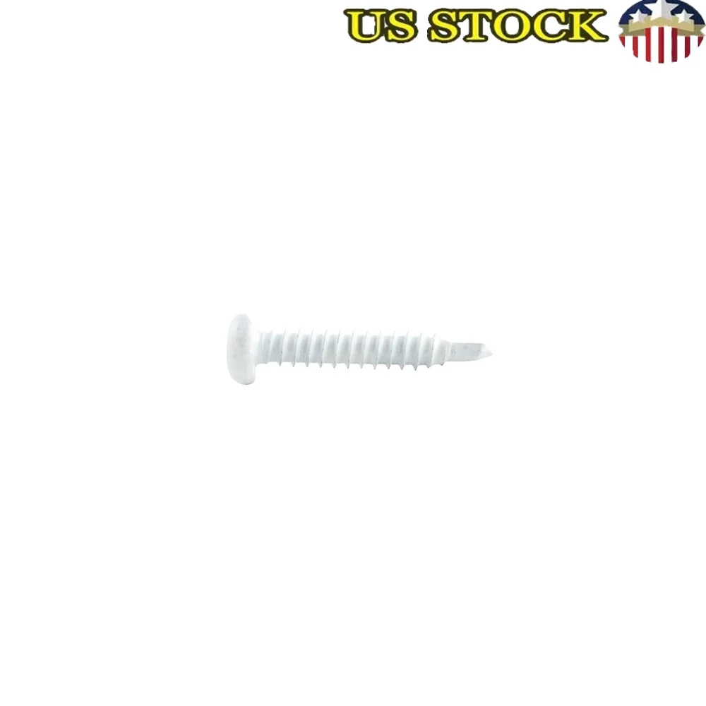 

#8 Self-Tapping Pan Head Tri-Screws 1 Inch Pack of 500 Reusable Plastic Container Mobile Home RV Approved White Finish