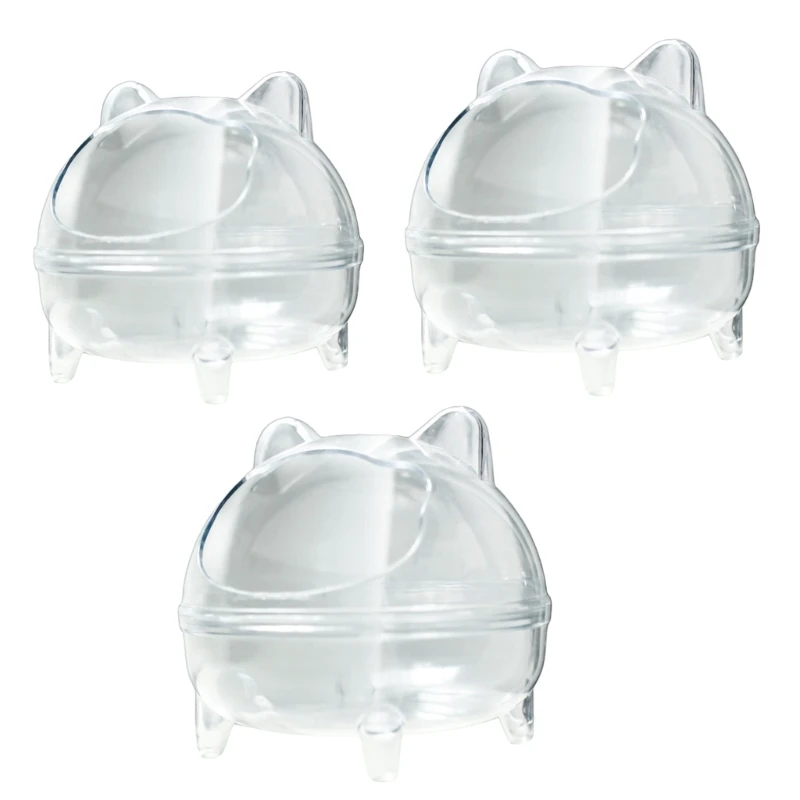 Small Animals Hamster Bathtub Clear Sand Bath Container Featuring Anti Spill for Sand Bath Explore World of Quiet F1CC