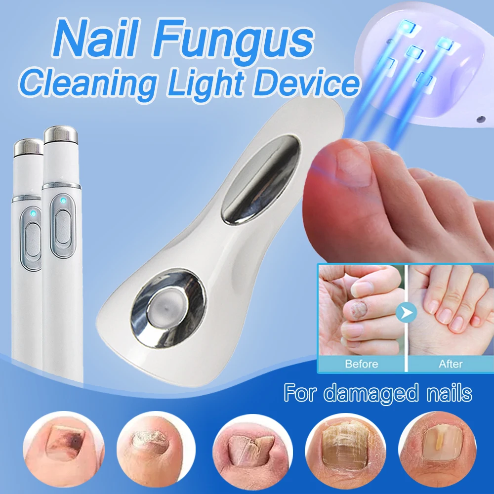 Nail Fungus Cleaning LED Light Device Chargeable Nail Fungus Corrector Effectively for Damaged, Discolored and Thickened Nails