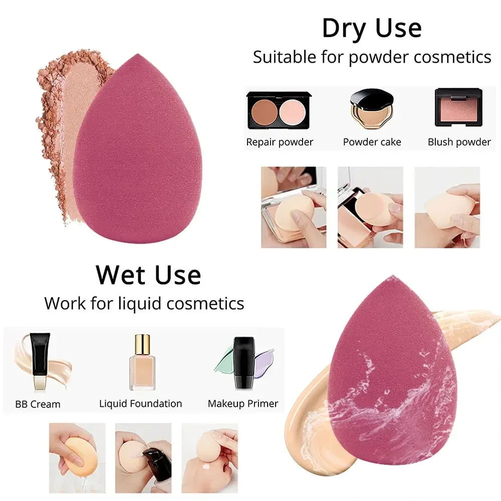 4pcs Makeup Sponge Blender Beauty Egg Cosmetic Puff Soft Foundation Sponges Powder Puff Women Make Up Accessories Beauty Tools